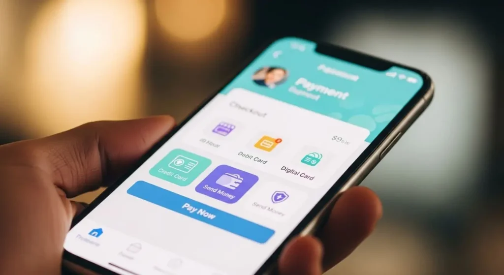 Smartphone con app de pagos